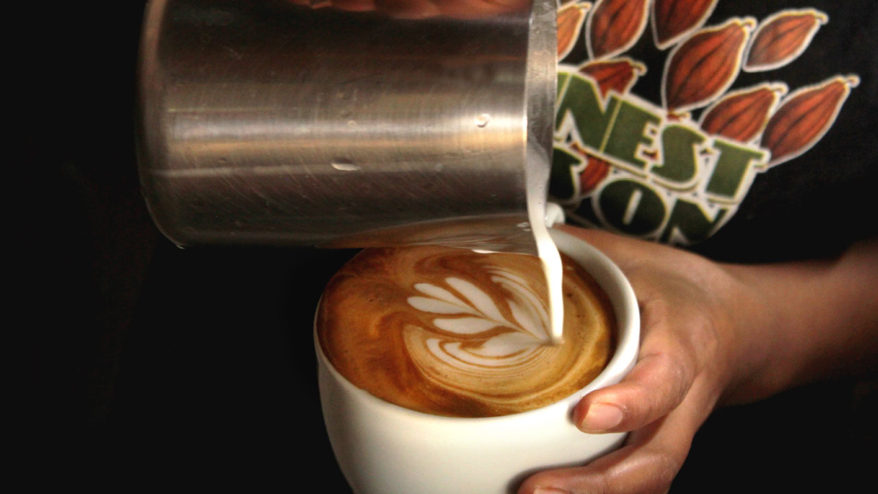2-latte-coffee-shop-roastery-art-cafe-antigua-guatemala-fernandos -  Fernando's Cafe Antigua Guatemala